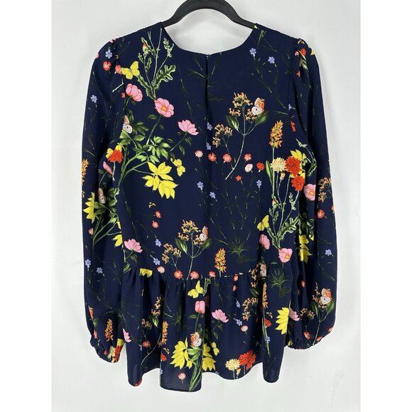 Pomander Place Floral Navy Blouse - Picture 6 of 7